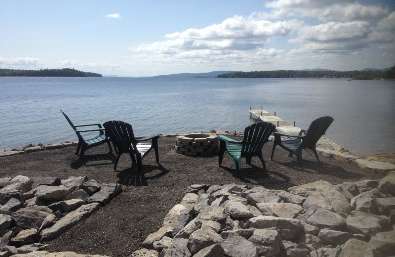 Fire pit at Bluff Point Golf Resort.