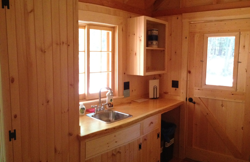 Cabin cabinets at Rockywold-Deephaven Camps.