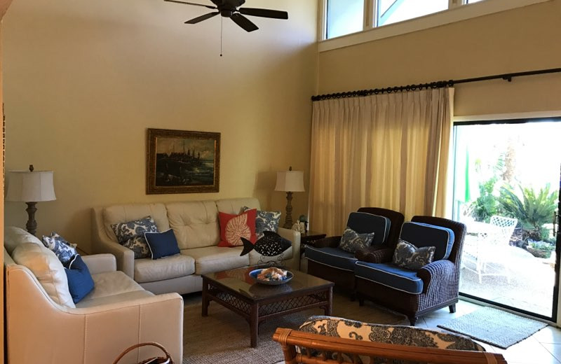 Rental living room at Sunnyside Beach