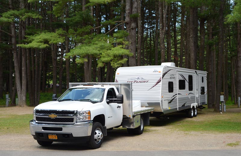 RV campground at Lake George RV Park.