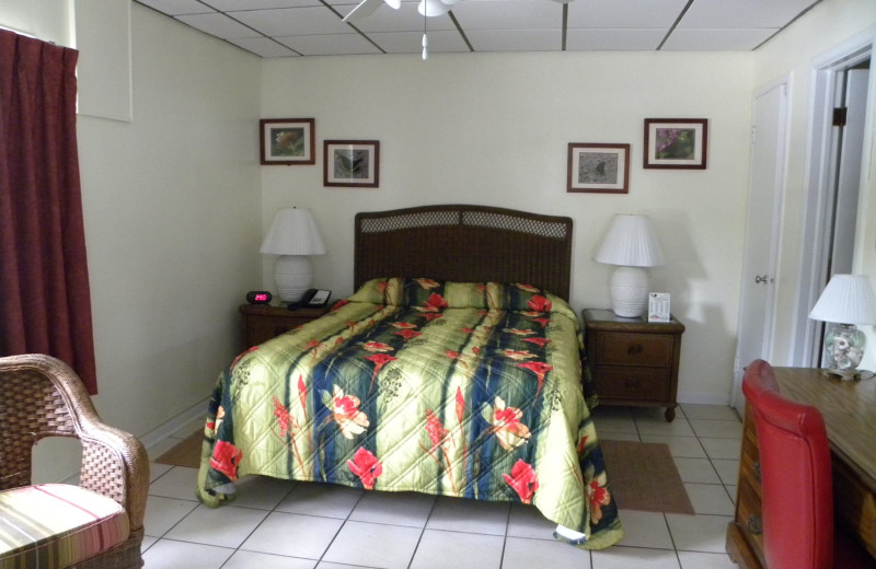 Guest room at Rock Reef Resort.