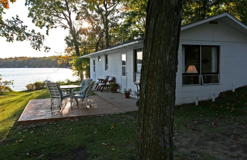 Cabin exterior at Lake Victoria Resort.