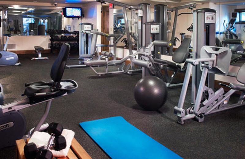 Fitness center at Lion Square Lodge.