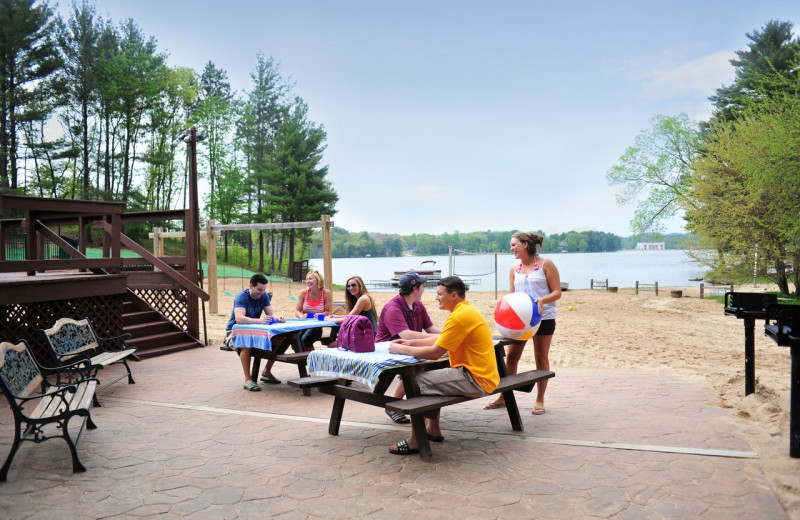 Picnic at Baker's Sunset Bay Resort.