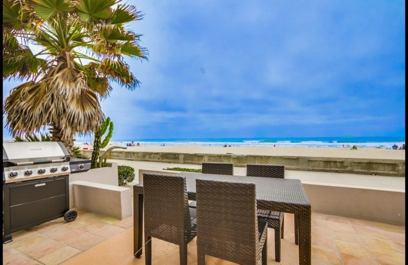 Rental patio at Surf Style Vacation Homes.