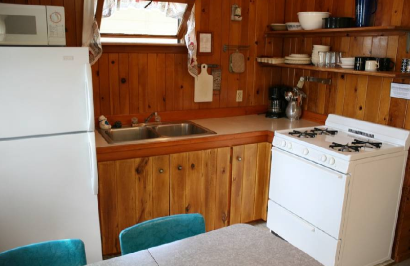 Cabin kitchen at Big McDonald Resort.