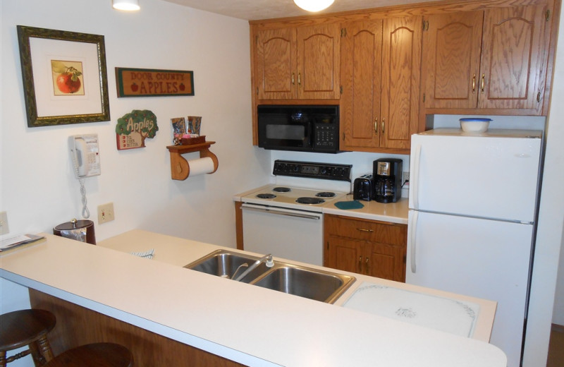 Guest kitchen at Pheasant Park Resort.