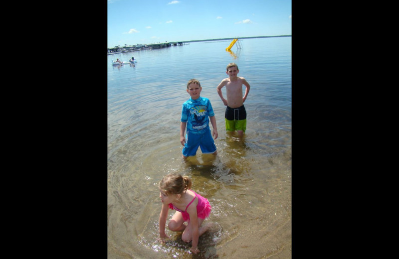 Kids swimming at Sullivans Resort & Campground.