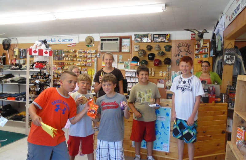 Tackle shop at Rainbow Point Lodge.