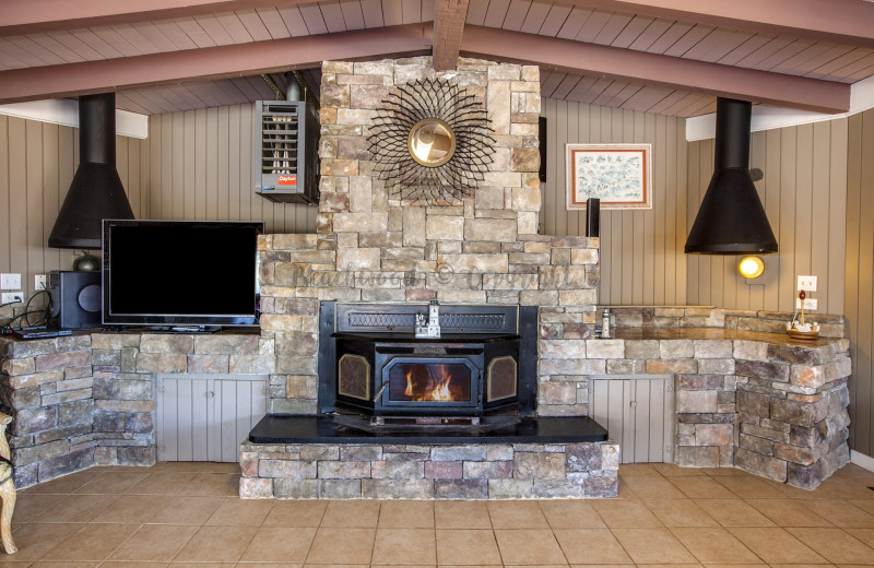 Fireplace at Beachwood Resort Condos.