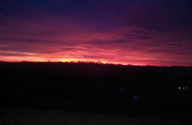 Sunset at Guggisberg Swiss Inn/Amish Country Riding Stables.