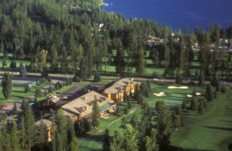 Aerial view of Grouse Mountain Lodge.