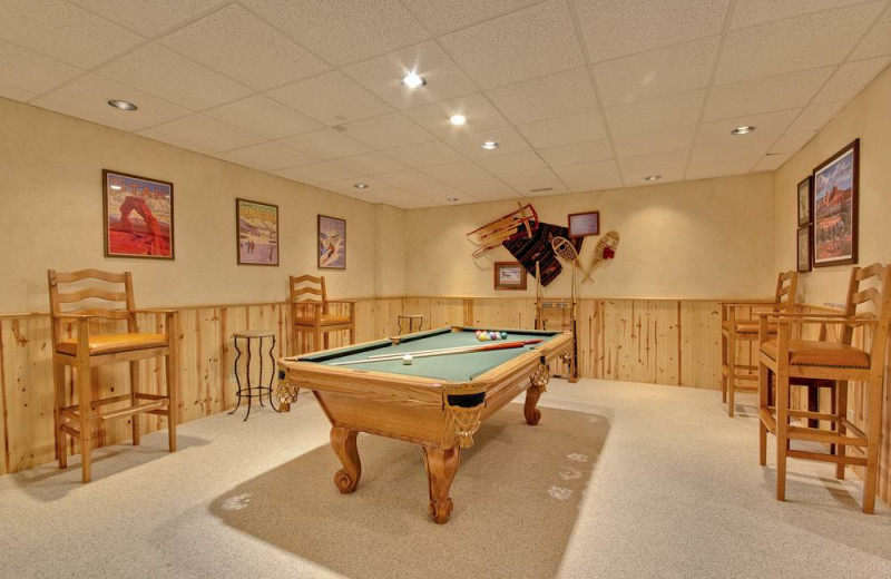 Rental game room at Alpine Ski Properties.