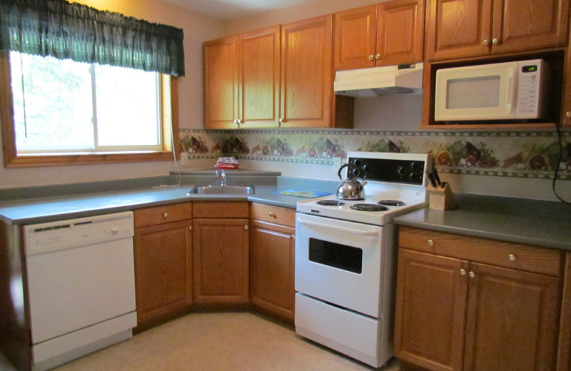 Guest kitchen at Pine Vista Resort.