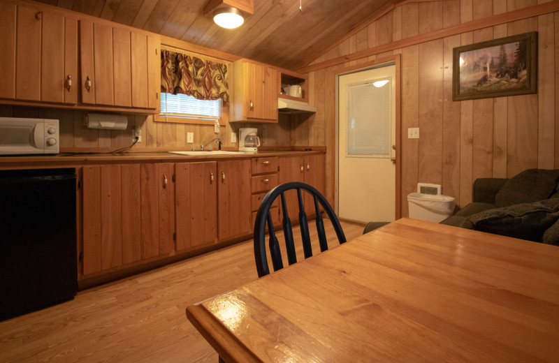 Cabin interior at Yogi in the Smokies.