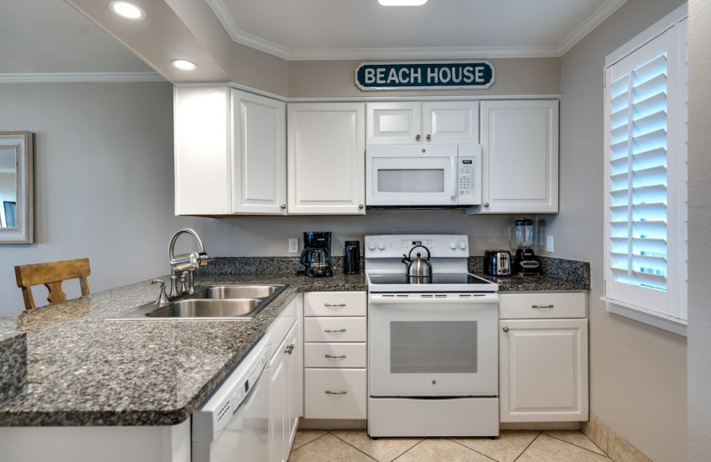 Guest kitchen at The Islander in Destin.