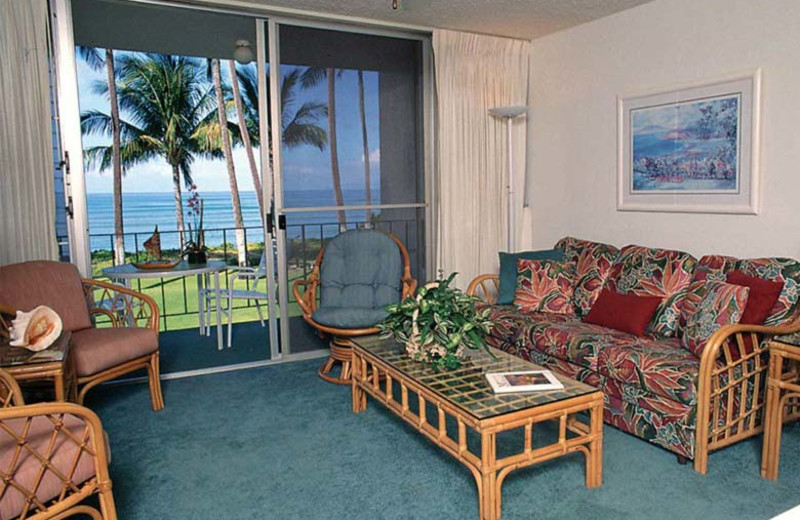 Condo living area at Hale Kai O Kihei