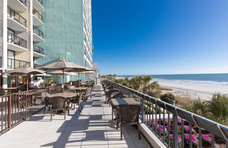 Patio at Compass Cove Resort.