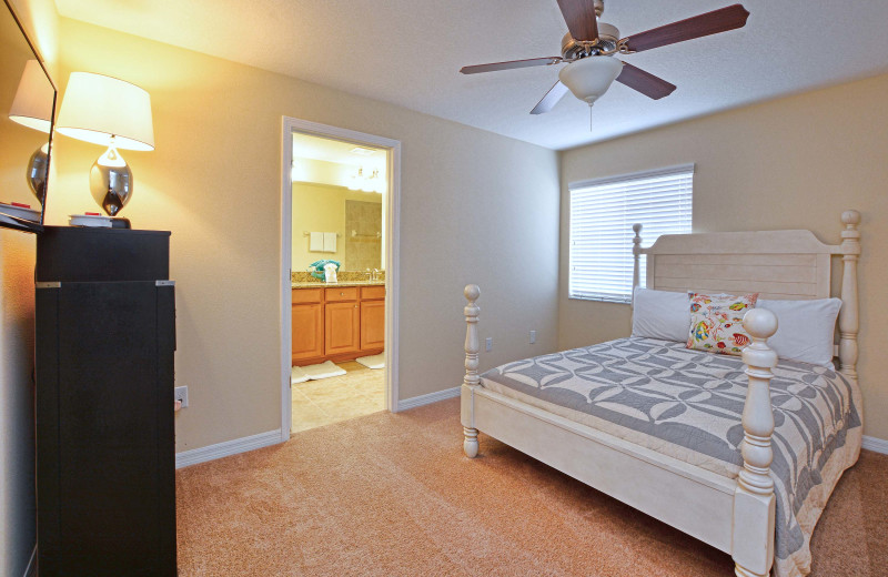 Rental bedroom at Vacation Pool Homes.