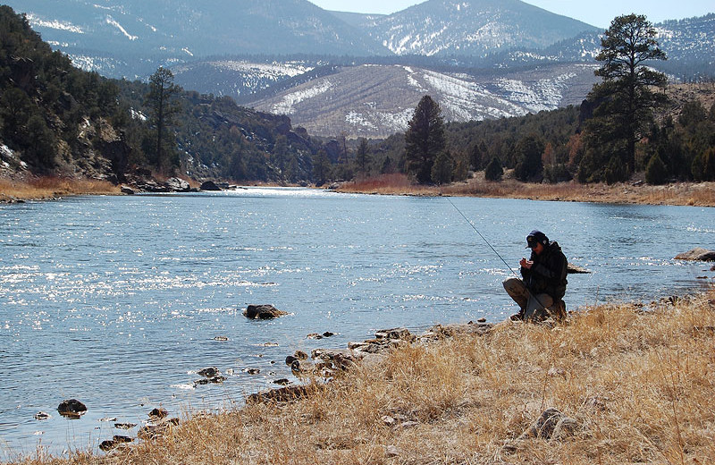 Fishing at Flaming Gorge Lodge.