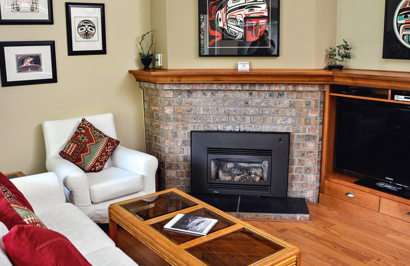 Guest living room at Ocean Trails Resort.