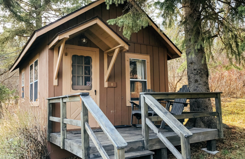 Cabin exterior at Cascade Lodge.