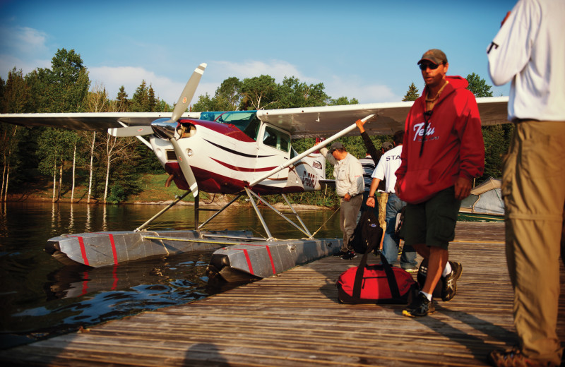 Boat plane at Tetu Island Lodge.