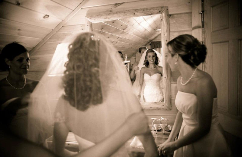 Bride at Mountain Springs Lake Resort.