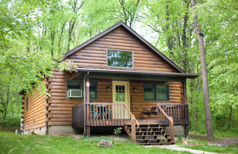 Cabin exterior at Heritage Cove.