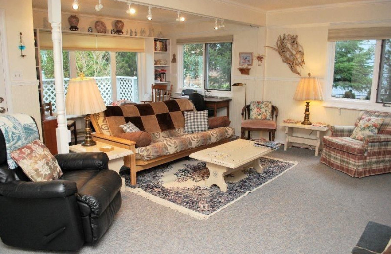 Rental living room at Beachhouse Vacation Rentals.