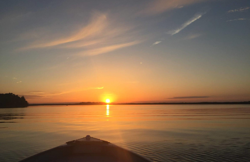 Lake sunset at Blackduck Lodge & Resort.