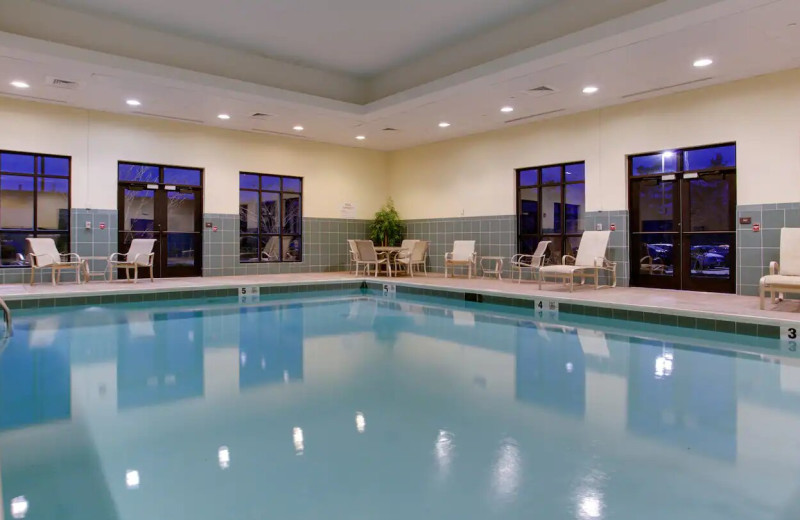 Indoor pool at Hampton Inn Garden City, NY.