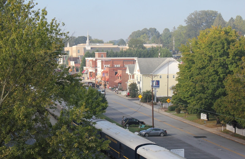 Downtown Blue Ridge near Southern Comfort Cabin Rentals.
