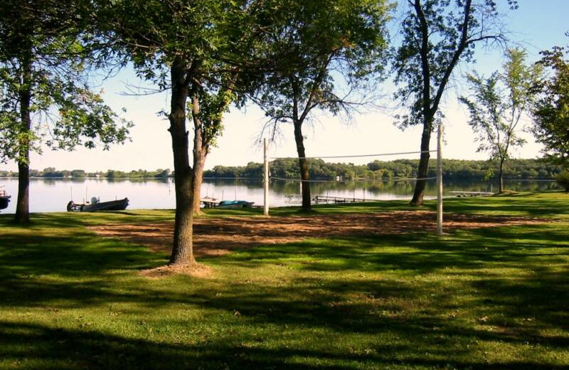 Volleyball court at Barrett Lake Resort.