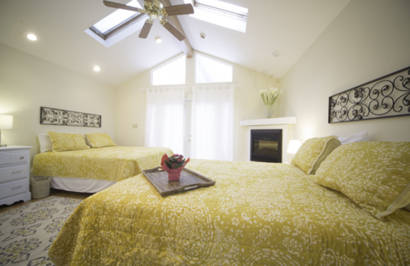 Vacation rental bedroom at Beach Combers Vacation Rentals.