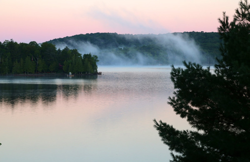 Lake view at Sir Sam's Inn & Spa.