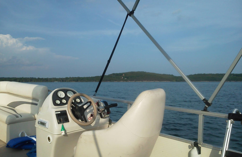 Fishing on the lake at Tribesman Resort.