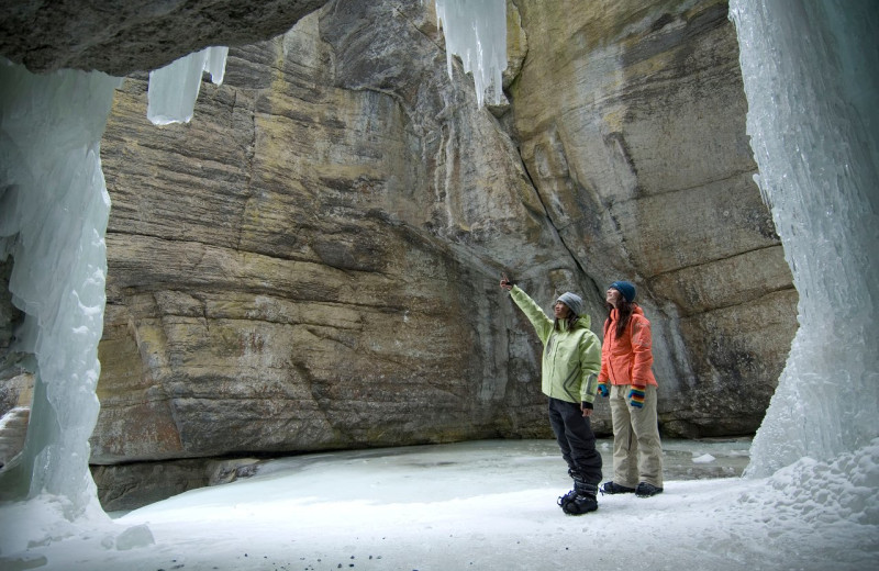 Ice cave at Mount Robson Inn.