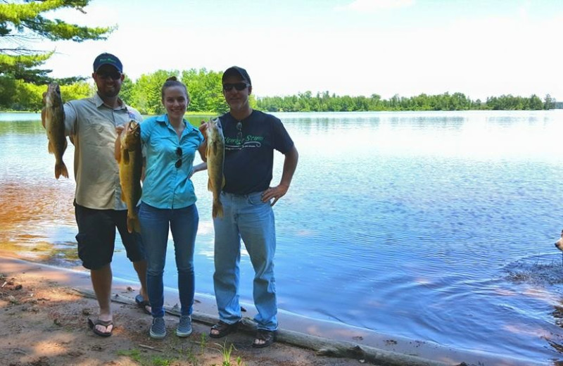 Fishing at Golden Fawn Lodge.