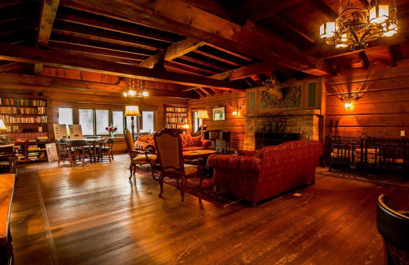 Lobby at Stout's Island Lodge.