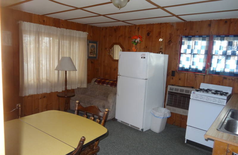 Cabin interior at Twin Oaks Resort & RV Park.