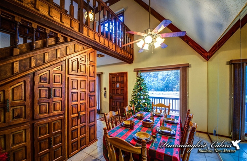 Dining Room at Hummingbird Cabins - Timberline Townhouse Vacation Rental