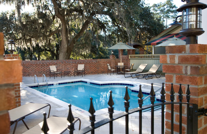 Seasonal outdoor pool at Inlet Sports Lodge