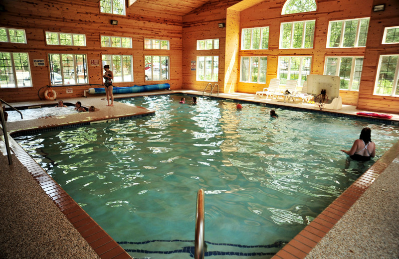 Indoor pool at Bug-Bee Hive Resort.