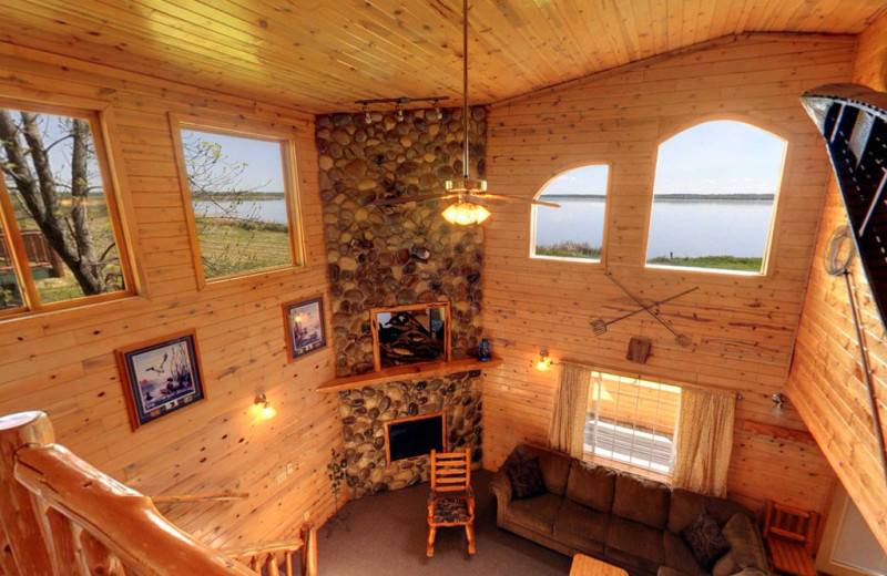 Cabin interior at Anderson's Cove.