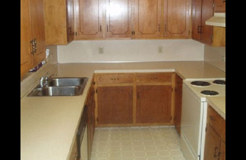 Kitchen view at Pointe West Resort & Suites.