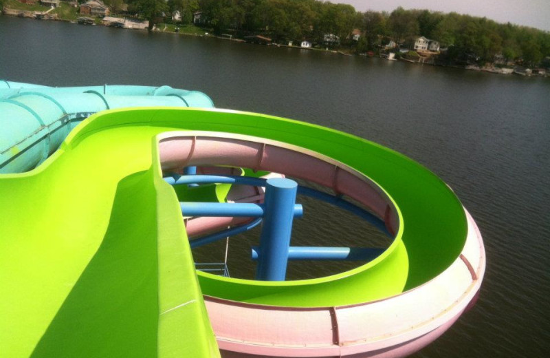 Water slides at Indiana Beach Amusement Resort.