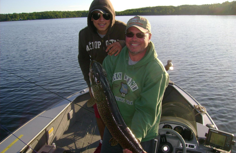 Fishing at Manotak Lodge.