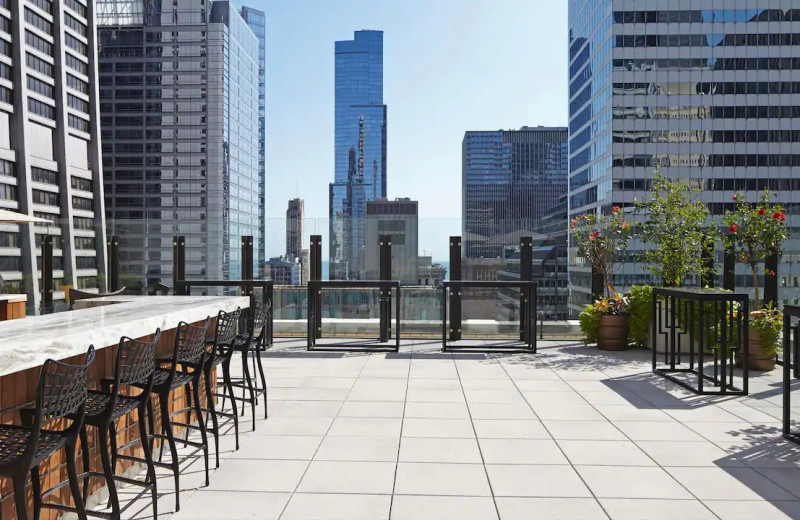 Patio at Hyatt Centric the Loop Chicago.