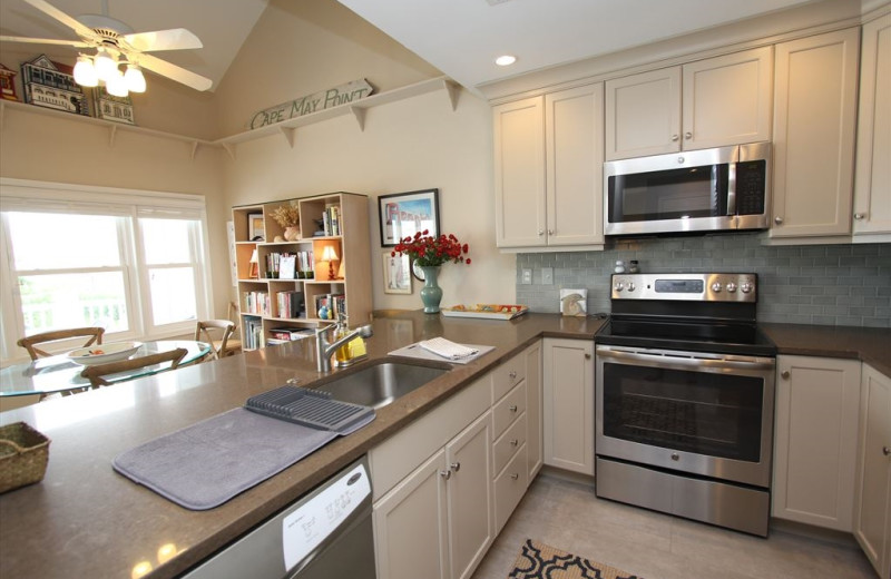 Rental kitchen at Jersey Cape Realty